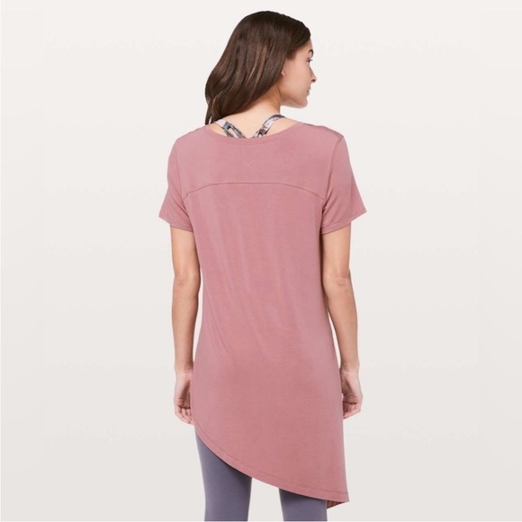 Lululemon To The Point Tee Tshirt Tunic Quicksand Mauve Pink Loose Flowy - Picture 11 of 13